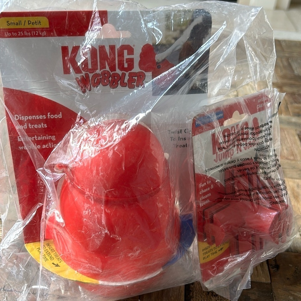 Kong Wobbler and Kong Jump’N Jack Treat Chew Toys NWT